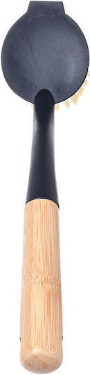 Estia Bamboo Essentials Bamboo Cleaning Brush with Handle Black