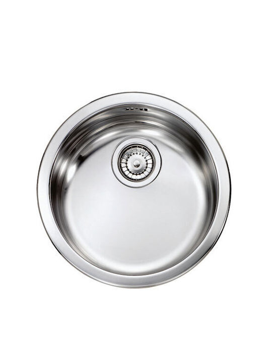 Foster Rondo Ένθετος Νεροχύτης Inox Σατινέ Μ44xΠ44cm Ασημί