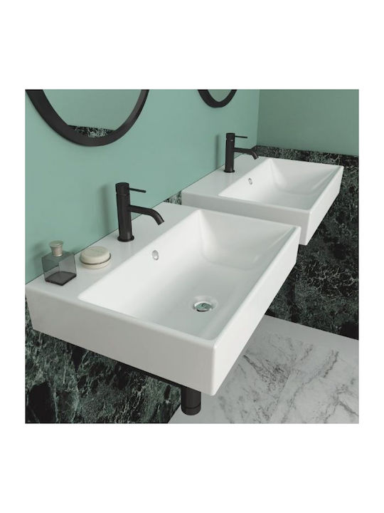 Orabella Amabile 100 Aufgesetztes Waschbecken Porzellan 100x45x11cm Weiß