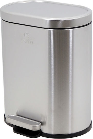 Estia Inox Bathroom Basket Soft Close 6lt Silver