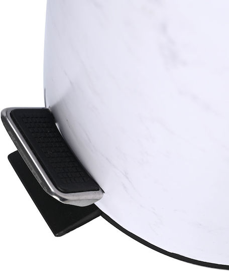 Marble 02-22020 Πλαστικό Καλαθάκι Μπάνιου Soft Close 5lt Λευκό