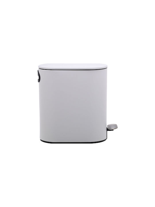 Estia Metallic Bathroom Basket Soft Close 5lt White