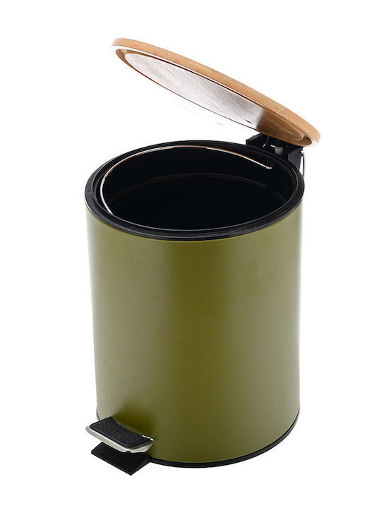 Estia Metallic Bathroom Basket Soft Close 5lt Green