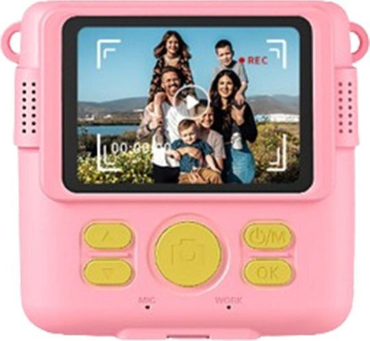 Lamtech LAM114253 Children's Camera 2MP with Thermal Printing Optical Zoom 16x Pink