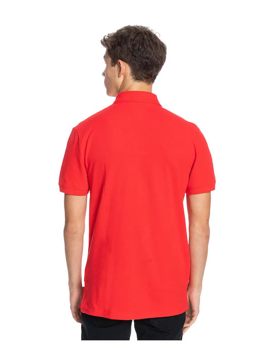 Quiksilver Men's Short Sleeve Blouse Polo Red