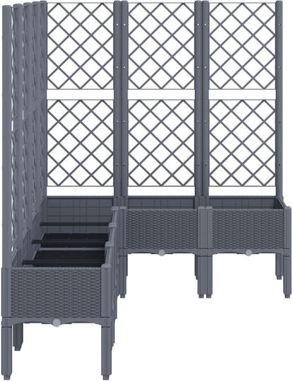 vidaXL Planter Box Plastic Gri 160x120x142cm.