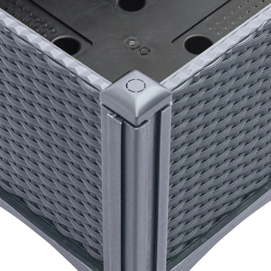 vidaXL Planter Box Plastic Gri 160x120x142cm.