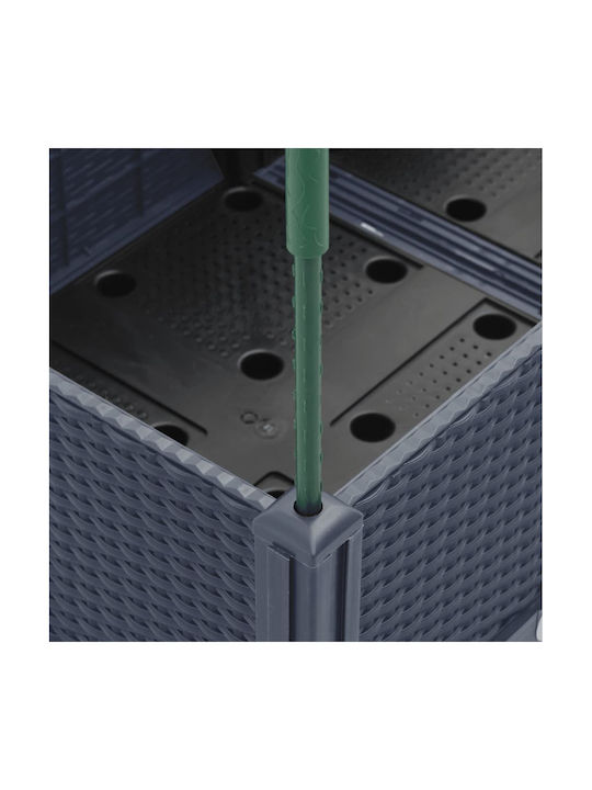 vidaXL Ζαρντινιέρα Πλαστική Γκρι 160x120x142.5εκ.