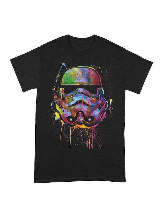 PCMerch Paint Splats Helmet T-shirt Star Wars Black Cotton TS1066STW