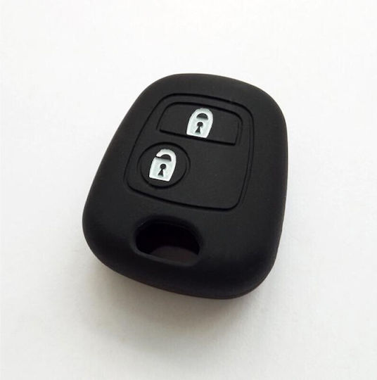 Car Key Cover Case made of with 2 Buttons for Peugeot / Citroen / Toyota in Blue Color
