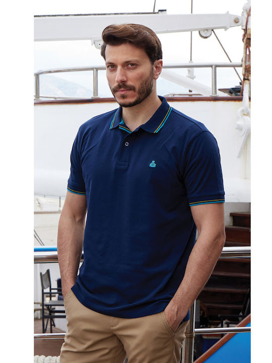 Polo Short Sleeve Blue Blouse