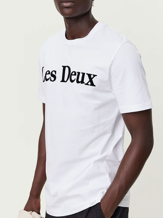 Les Deux Herren T-Shirt Kurzarm Weiß