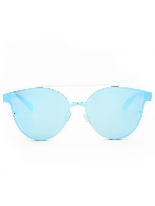 V-store Women's Sunglasses with Blue Metal Frame and Light Blue Lens 50.255BLUE