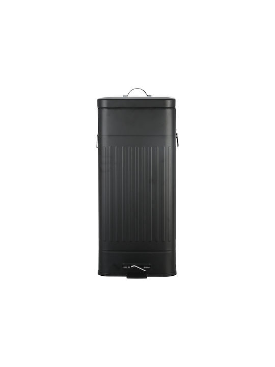 Estia Soft Close Waste Bin Waste Metallic with Pedal Black 30lt 1pcs