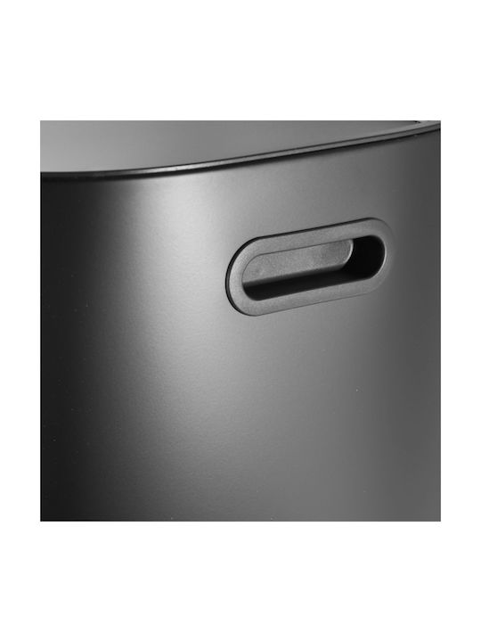Estia Soft Close Waste Bin Waste Metallic Black 60lt 1pcs