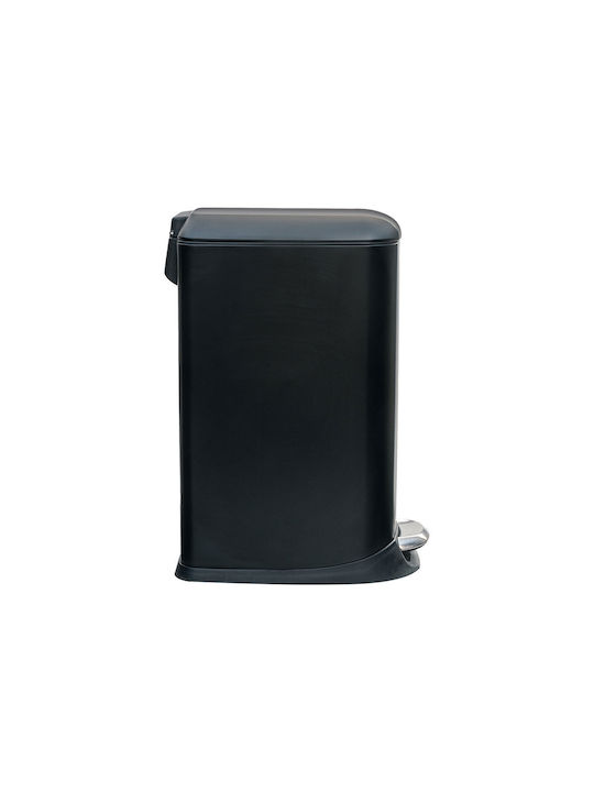 Estia Slim Waste Bin Waste made of Stainless Steel with Pedal Black Matte 20lt 1pcs