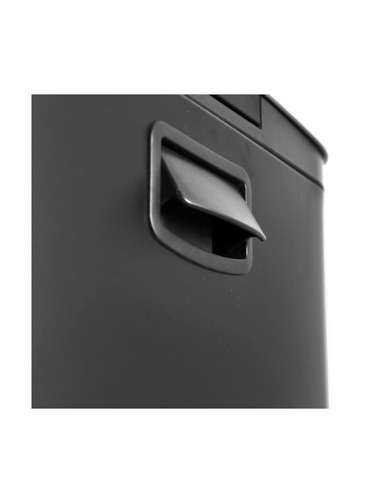 Estia Soft Close Waste Bin Waste Metallic Black 50lt 1pcs