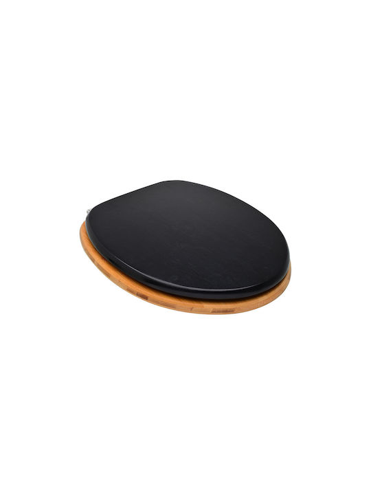Estia Bamboo Toilet Seat Black Bamboo Essentials 42.5cm