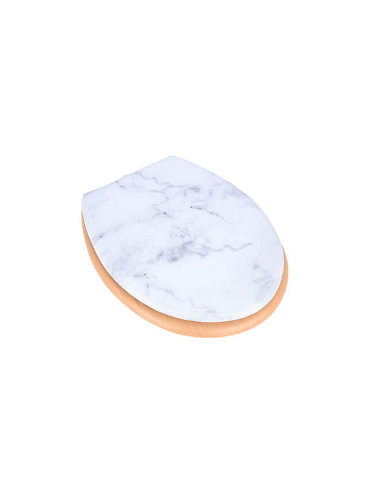 Estia Marble Toilet Seat White 43cm