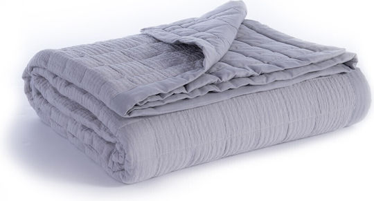 Nef-Nef Homeware Olympia Κουβερλί Υπέρδιπλο Βαμβακερό Grey 230x240cm
