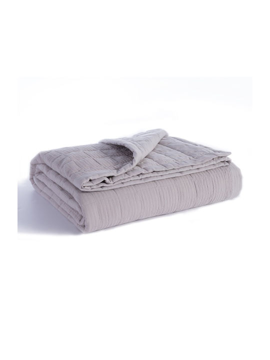 Nef-Nef Homeware Olympia Κουβερλί Υπέρδιπλο Βαμβακερό Grey 230x240cm