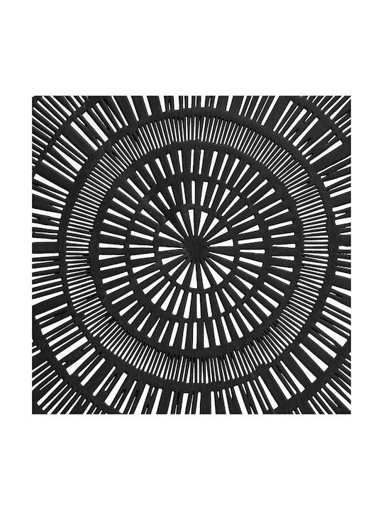 Atmosphera Placemats Rotund Plastic Negru 38cm 1buc