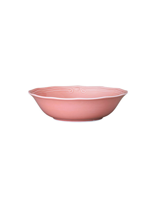 Estia Athénée Porcelain Pink Salad Bowl 23x23x6.6cm