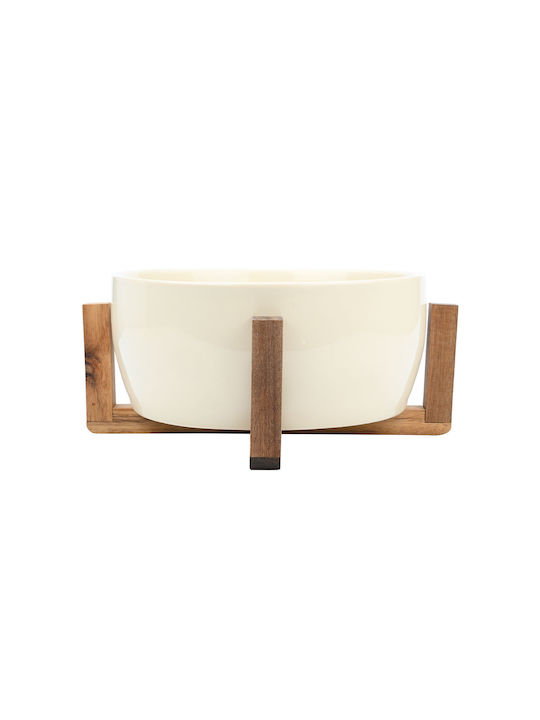 Estia Ceramic Salad Bowl Beige 28x28x12.5cm