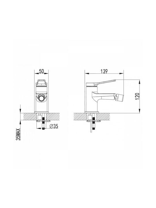 Karag Andare WNW468073PA Bidet Faucet Black