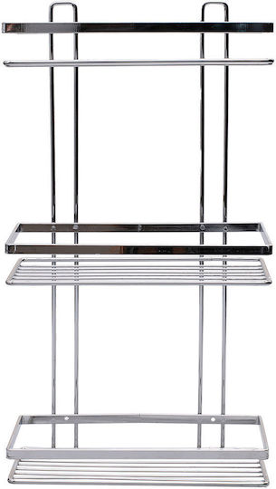 Estia Elegant Montat pe perete Raft Baie Inox cu 3 Rafturi 25.1x12.5x46cm Argintie Estia Elegant Montat pe perete Raft Baie Inox cu 3 Rafturi 25.1x12.5x46cm Argintie