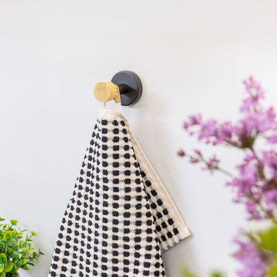 Estia Bamboo Essentials Haken Badezimmer Einzeln ​5x3.8cm Schwarz