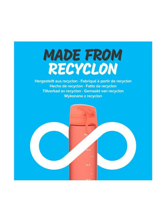 Ion8 Leak Proof Steel Water Bottle Бутилка Пластмаса За колоездене 500мл Оранжев