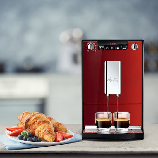 Melitta Solo Automatic Espresso Machine 1400W Pressure 15bar Red