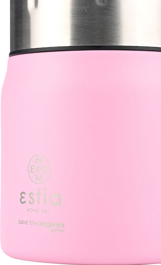 Estia Inox Thermo Lunch Box Save The Aegean Blossom Rose 500ml