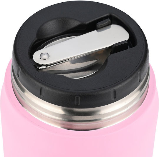 Estia Inox Thermo Lunch Box Save The Aegean Blossom Rose 500ml