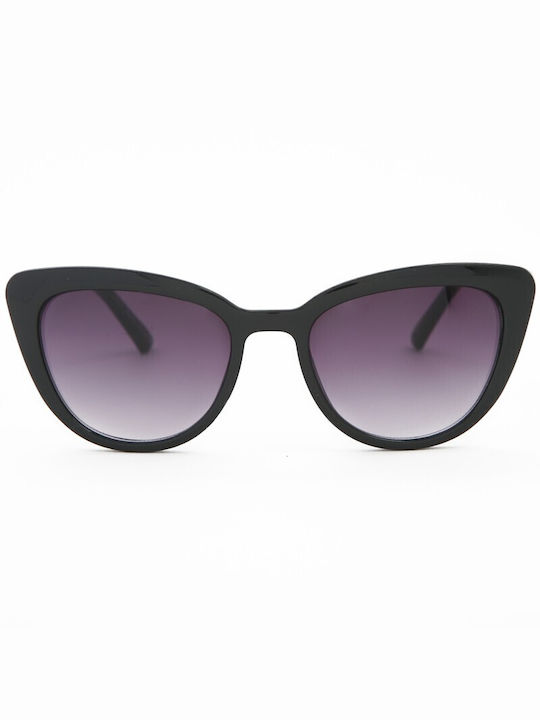 V-store Women's Sunglasses with Black Frame and Black Gradient Lens 20.506BLACK