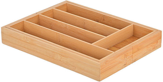Estia Tavă pentru Tacâmuri de Sertar Rabatabilă din Lemn 25.5x33.5x5 cm Maro