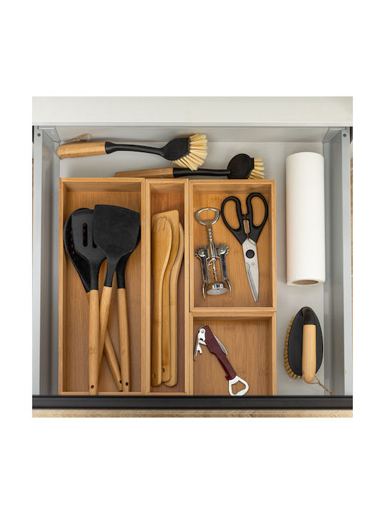 Estia Bamboo Essentials Разделители за чекмеджета Дърво в Бежов Цвят 23x15x7см
