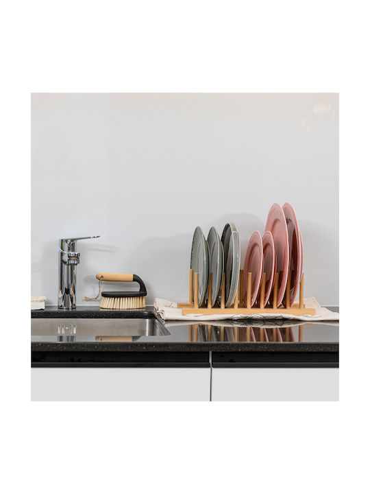 Estia Bamboo Essentials Πιατοθήκη Ντουλαπιού Ξύλινη σε Καφέ Χρώμα
