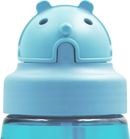 Laken Kids Water Bottle Plastic with Straw Submarine Blue 450ml