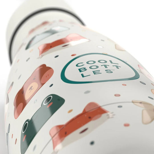 Cool Bottles Kids Water Bottle Thermos Stainless Steel with Pop-Up Cap Pet Lover 260ml