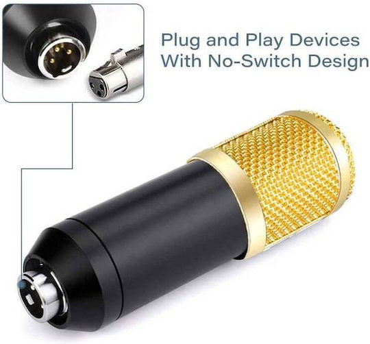 BM-800 Condenser Microphone Desktop, Shock Mounted for Vocals