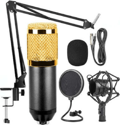 Condenser XLR Microphone BM-800 Shock Mounted/Clip On for Voice