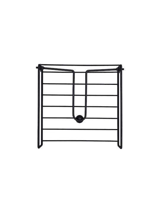 Napkin Holder Square Metal Black Metallic