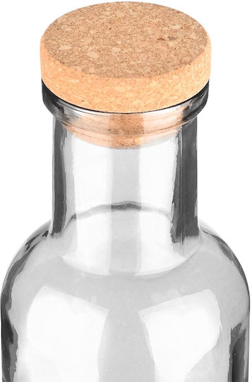Estia Μπουκάλι Νερού Γυάλινο με Φελλό Διάφανο 1000ml