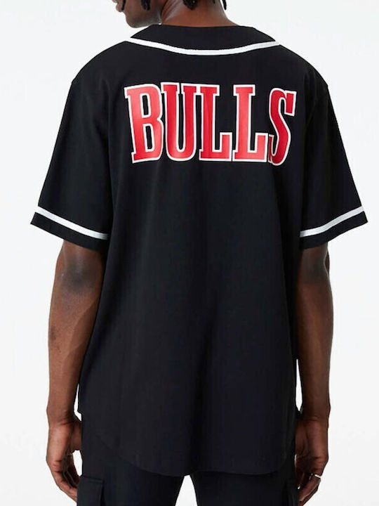 Chicago Bulls Nba Κοντομάνικο Βαμβακερό Πουκάμισο Black
