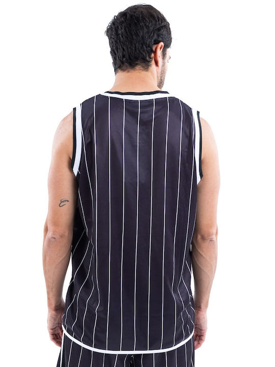 District75 Bluza Bărbătească Fără Mâneci BLACK