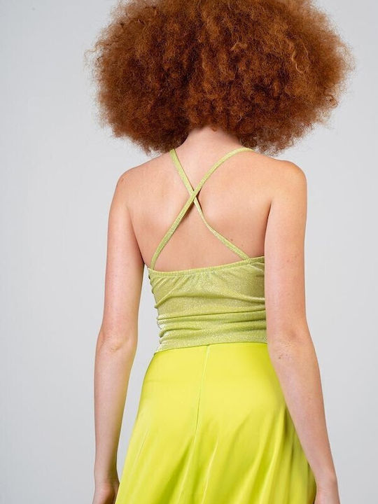 Bellino Crop Top Lurex Trim