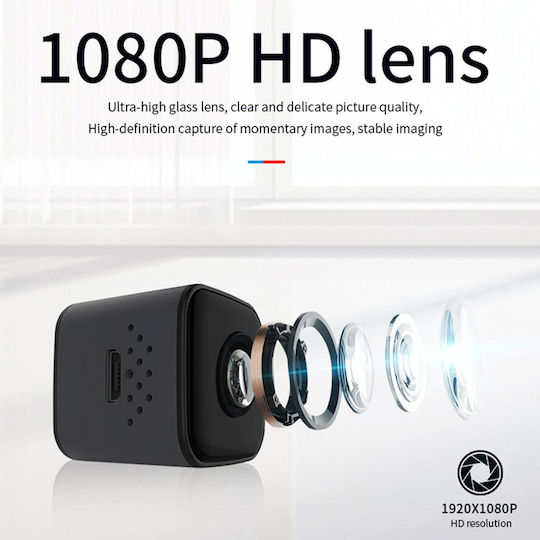 SQ28 Action Camera Full HD (1080p) Λήψης 360° Υποβρύχια (με Θήκη) Μαύρη