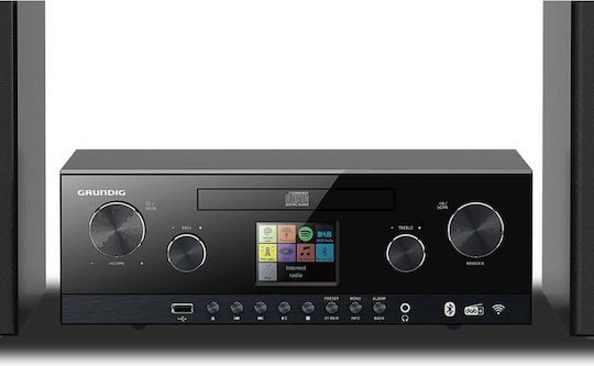 Grundig Ηχοσύστημα 2.0 CMS 5000 BT GHF1030 100W με Digital Media Player, WiFi και Bluetooth Μαύρο